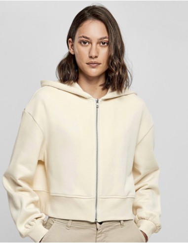 BUI-BY237-Ladies Short Oversized Zip Jacket